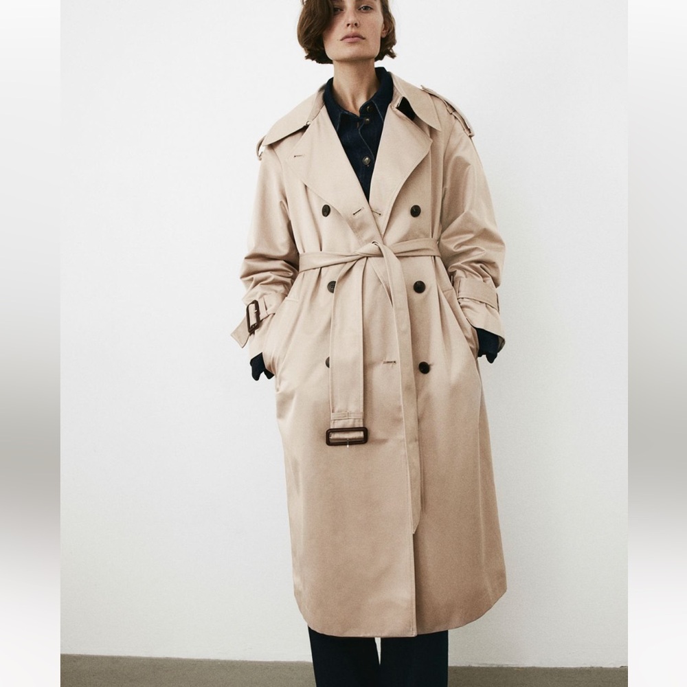 Oversized Double Breasted Trench Coat - Picture 5 of 6